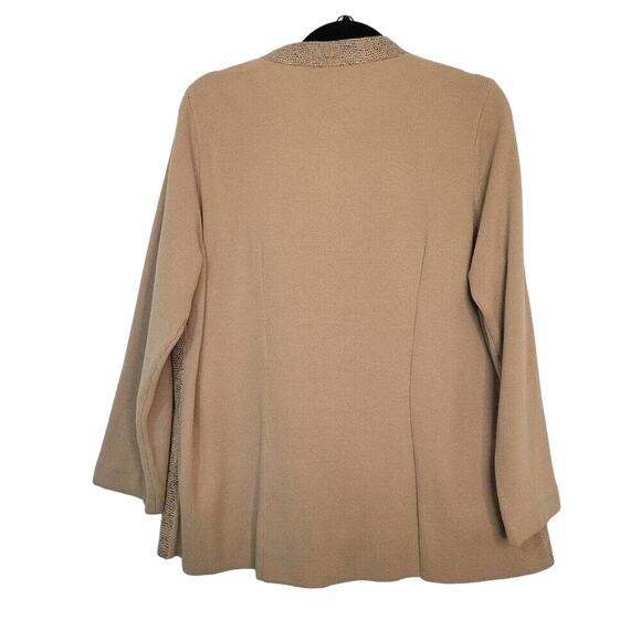 JH Collectibles Womens Tan Faux Snakeskin Animal Print Shacket Plus Size 1X - Picture 2 of 9